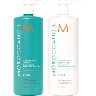 MOROCCANOIL MOISTURE REPAIR 1000ml Shampoo &amp; Conditioner แชมพู และครีมนวดผม สำหรับผมแห้งเสีย