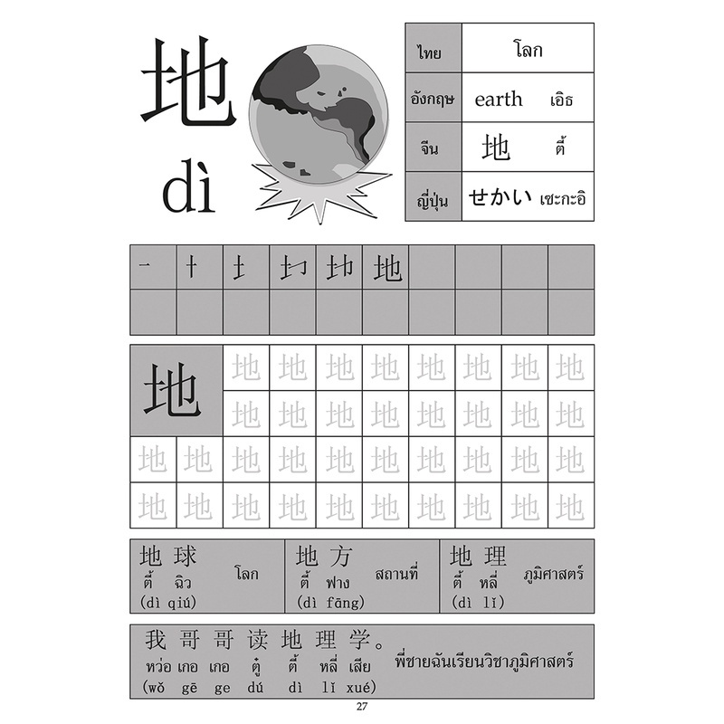 แบบฝึกคัดอักษรจีน เล่ม 1 คัดจีน ฝึกเขียนตามลำดับอย่างถูกต้อง - รูปที่ 5