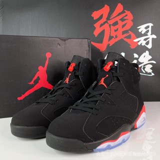 『ผลิตโดย Brother Qiang 』 384664-060 Air Jordan 6 อินฟราเรด AJ6 the Devil influenza V 6HJV สีดํา สไตล์เรโทร