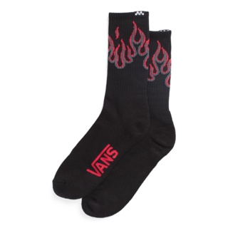 [ของแท้ ส่งฟรี จากไทย] VANS FLAME THRASHER CREW - BLACK