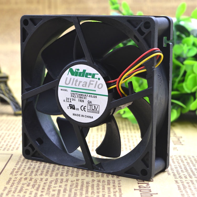 YTH 9 ซม.9025 3WIRES พัดลม U92T24MUA7-53J25 24V 0.14A COOLING FAN