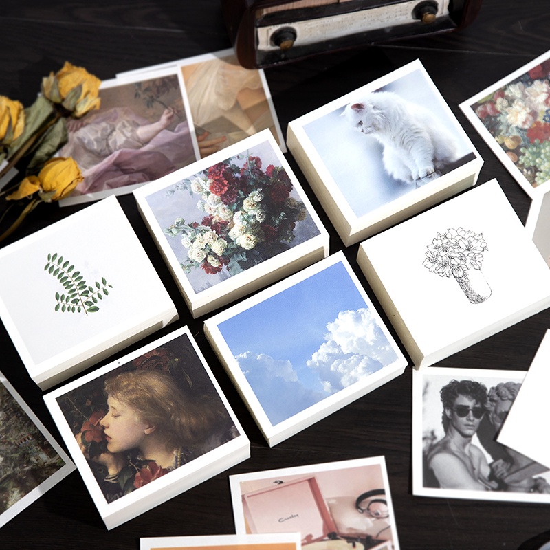 Journal Go 365 รูปแบบที่ไม่ซ้ํา INS ความงามศิลปินดอกไม้ Clouds Vintage ตัวเลขวัสดุหนังสือ Collage Ju