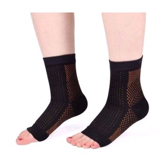 Copper anti fatigue foot sleeves ถุงเท้าลดปวดเมื่อยบริเวณเท้า