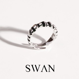 SWAN - Tiger Ring S แหวนเงินแท้ ชุบสี enamel ใส่แล้วไม่แพ้