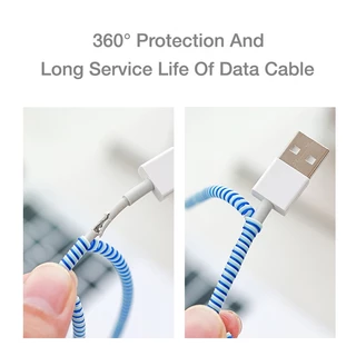 Bluewow อุปกรณ์ป้องกันสายเคเบิล 1.4 ม. สําหรับสายชาร์จ USB SJP-005