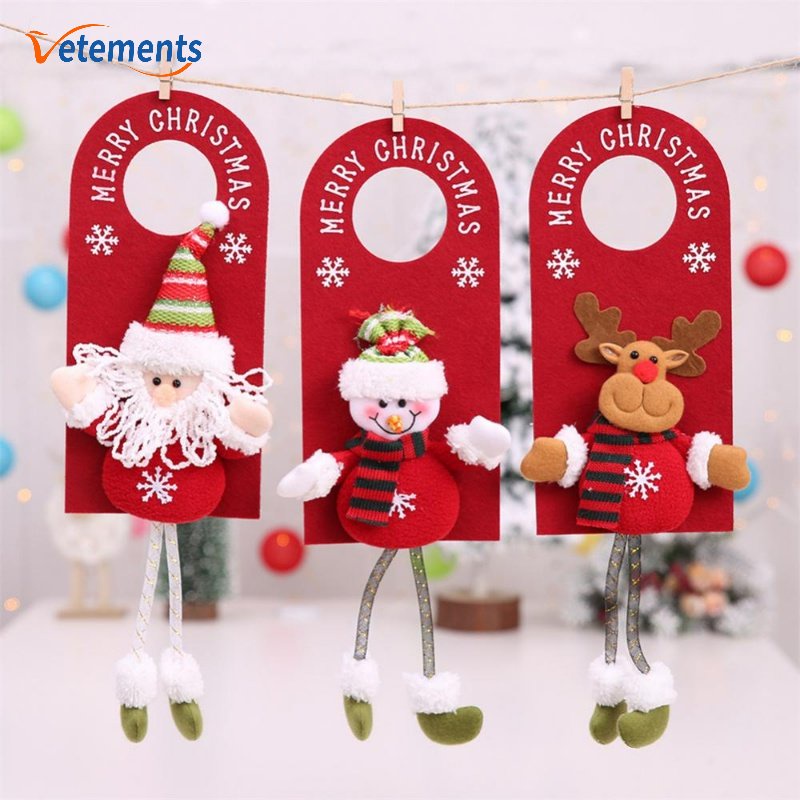 [VES Christmas] จี้ลูกบิดประตู รูปตุ๊กตาซานตาคลอส 3D สําหรับแขวนตกแต่งคริสต์มาส บ้าน ออฟฟิศ