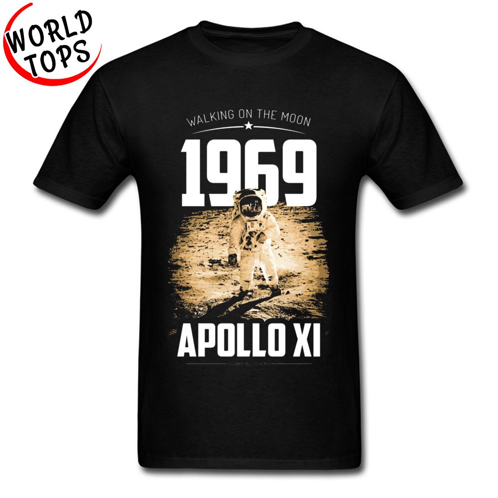 ผ้าฝ้ายเสื้อยืด Apollo SpaceX 1969 เดินดวงจันทร์ผู้ชายวันพ่อ Spaceman ยุโรป Tshirt Yuri Gagarin โซเว