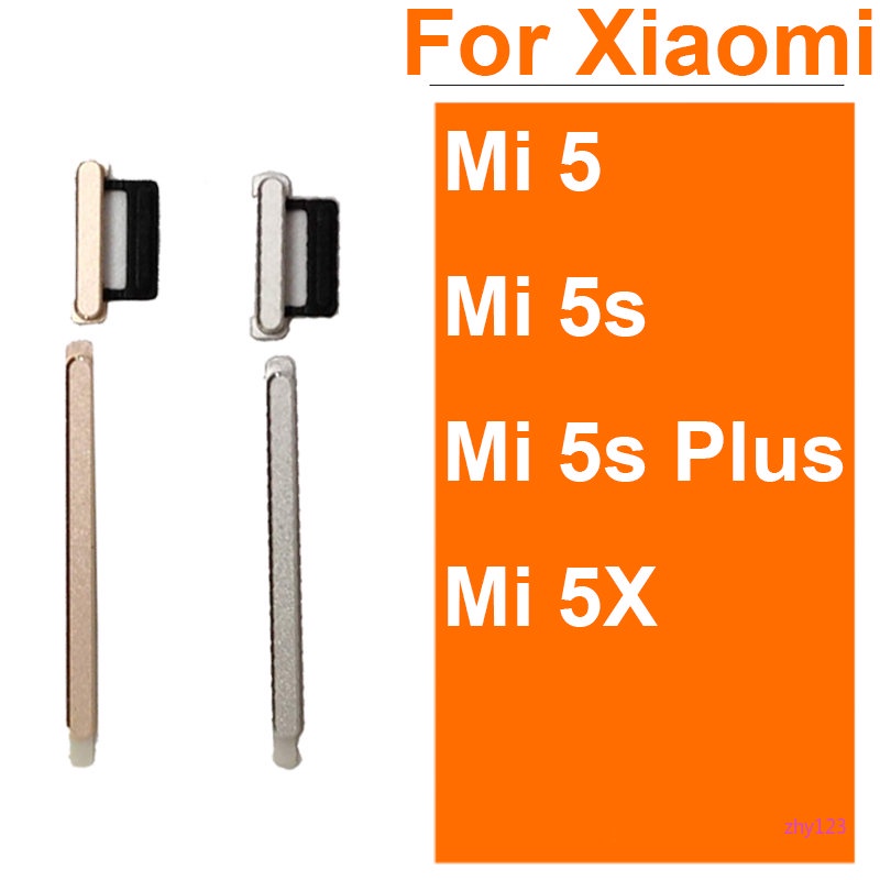 เปิดปุ่มปรับระดับเสียงปุ่มด้านข้างสําหรับ Xiaomi Mi 5 5s 5X 5S Plus Mi A1 Power Volume Up Down SideKey อะไหล่ทดแทน