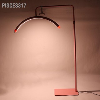 Pisces317 50W Eyelash LED Floor Light 28inch Half Moon Shape Beauty for Salon Dental Clinic 100‑240V Pink