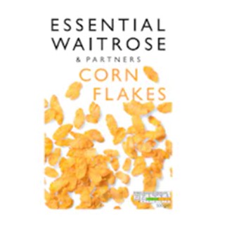 Essential Waitrose Corn Flakes 500g.เวทโทรสเอสเซนเชียลคอร์นเฟลกส์  อาหารเช้า ซีเรียล ผลิตภัณฑ์ทาขนมปัง กราโนล่า