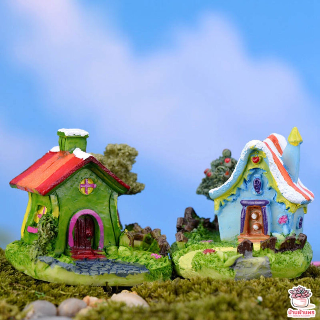 หมู่บ้านหรรษา ตุ๊กตาจิ๋ว โมเดลจิ๋ว แต่งสวน ตุ๊กตาแต่งสวนจิ๋ว - รูปที่ 2