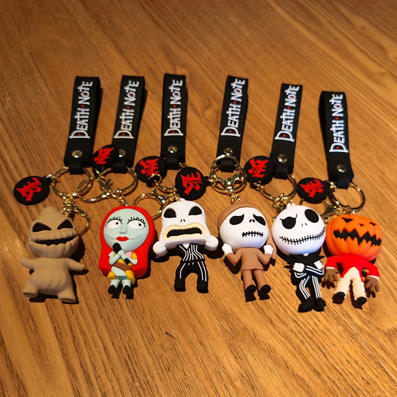 Ag พวงกุญแจ PVC ลายการ์ตูนอนิเมะ The Nightmare Before Christmas สําหรับห้อยกระเป๋า