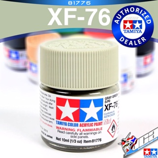 TAMIYA 81776 XF-76 XF76 FLAT GRAY GREEN IJN MATT MATTE สีเขียวเทา ACRYLIC PAINT MINI COLOR 10ML สีอะครีลิกสำหรับพลาสต...