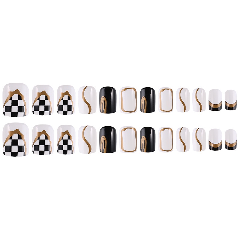 เล็บปลอม  ฟรีสติกเกอร์กาว เล็บเจล สไตล์โมเดิร์นใช้งานง่าย（524） - รูปที่ 7