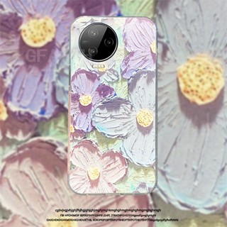 New Style เคสโทรศัพท์ Infinix NOTE 12 Pro 4G NOTE12 2023 SMART6 Plus NOTE 12i 2022 NOTE 12 VIP G96 G88 Soft Case Transparent Painting Flower Shockproof Cover เคส NOTE12Pro