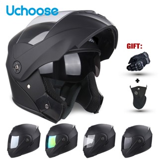 Motorcycle helmet detachable full face helmet HD S-XL universal dual lens facelift helmet neutral helmet