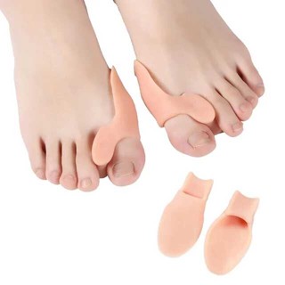 ซิลิโคนถนอมนิ้วเท้า นิ้วชี้ นิ้วโป้ง 1คู่ คละสี Toe Separtors bunion ลดการเสียดสีระหว่างนิ้วและข้างเท้า