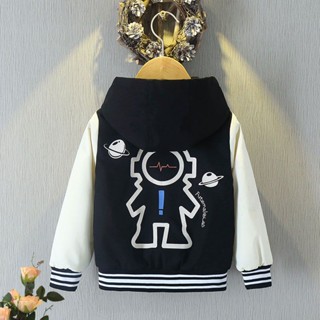 ✨【พร้อมส่ง】เสื้อแจ็กเก็ตลําลอง มีฮู้ด ทรงหลวม กันน้ํา พิมพ์ลาย Colorblock สําหรับเด็กผู้ชาย อายุ 3-9 ปี