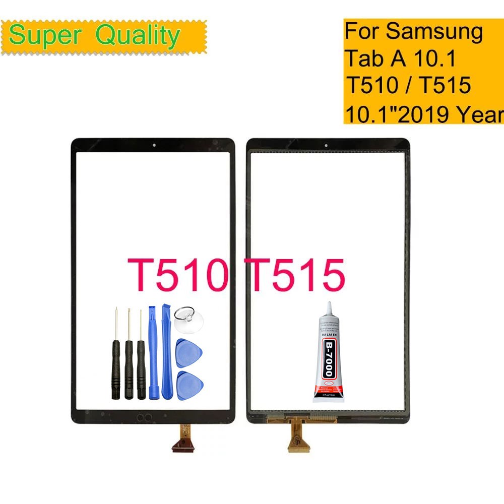 สําหรับ Samsung Galaxy Tab A 10.1 2019 SM-T515 SM-T510 T510 T515 หน ้ าจอสัมผัส Digitizer แผงเซ ็ นเซอร ์ แท ็ บเล ็ ตด ้ านหน ้ าด ้ านนอกแก ้ ว LCD