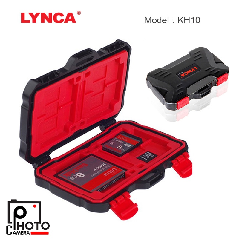 กล่องใส่เมมโมรี่การ์ด LYNCA KH10 MEMORY CARD BOX กันกระแทก/กันน้ำ (ได้ 24 ช่อง)