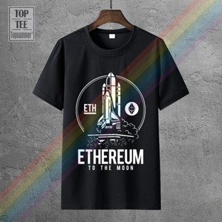 เสื้อเชิ้ต 2019 ขายร้อน Ethereum To The Moon เสื้อยืด Btc Eth $Eth Bitcoin Crypto 6 สี