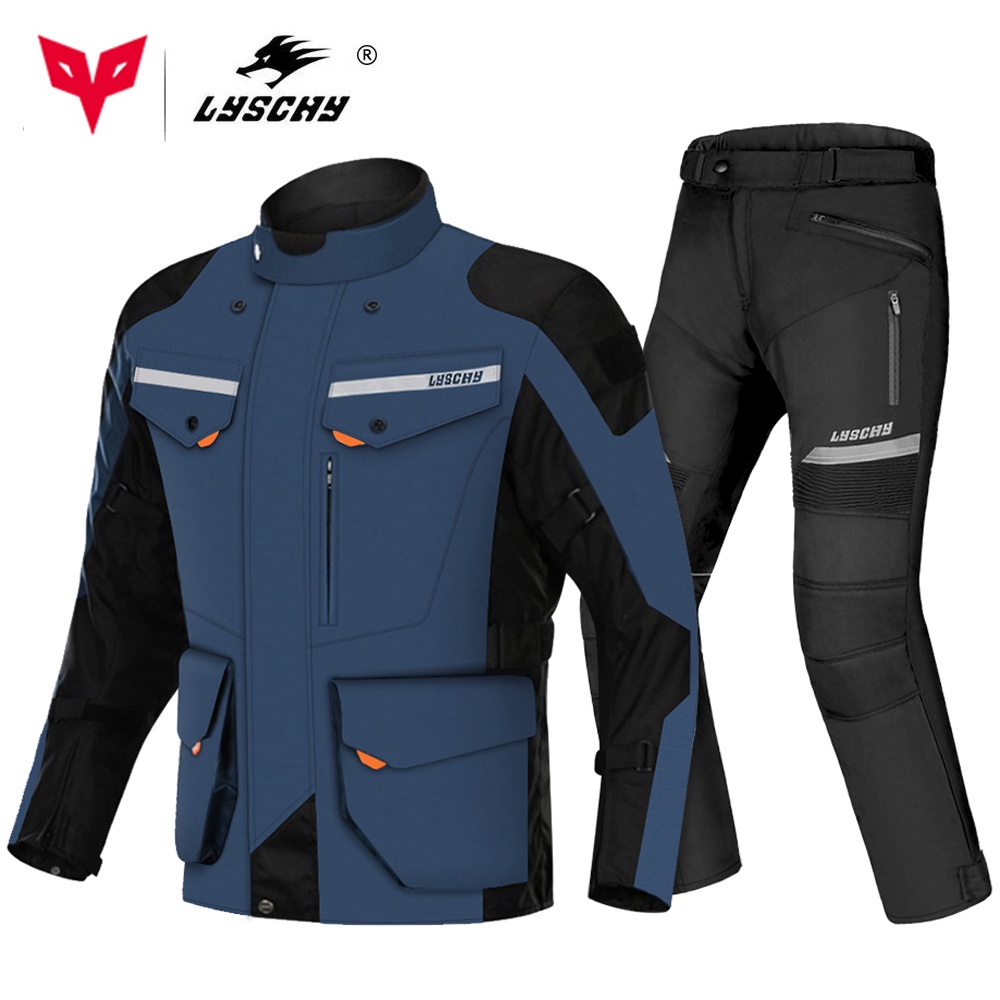 ขอแนะนำNew Waterproof Motorcycle Jacket Set Riding Racing Moto Jacket Body Armor Protective Gear Motocross Jacket Motorc