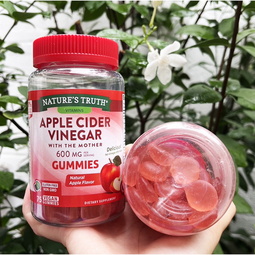 เยลลี่ Nature's Truth Apple Cider Vinegar 600mg (บรรจุ 75 gummies)🧨