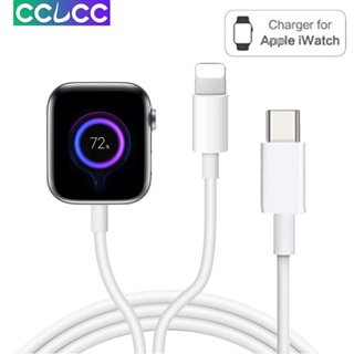 Cclcc แท่นชาร์จแม่เหล็กไร้สาย Type C แบบชาร์จเร็ว สําหรับ A-p-p-le Watch Series 8 7 6 5 4 3 SE Ultra USB C