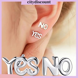 &lt;citydiscount&gt;  City_ ต่างหูแบบติดหูสีเงินสําหรับผู้หญิงต่างหู