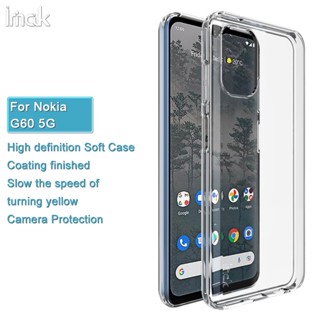 Original Imak เคส Nokia G60 5G เคลือบ สําเร็จรูป ใส นิ่ม TPU เคส ใส ซิลิโคน กันกระแทก ปลอก