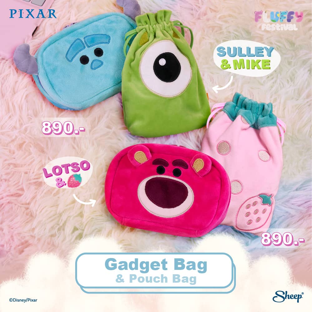 Fluffy Festival Collection Gadget Bag and Pouch Bag กระเป๋าเก็บอุปกรณ์