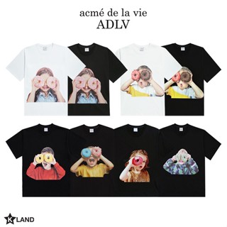 ADLV (acmé de la vie)  BABY FACE SHORT SLEEVE DONUTS เสื้อยืด Oversize รวมรุ่นโดนัทยอดฮิต KLANDTH