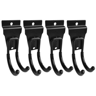 4pcs Universal Metal Durable Space Saving Heavy Duty Store J Shape For Garage Retail Display Slatwall Hook