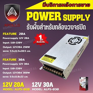 สวิตชิ่งเพาเวอร์ซัพพลาย Switching Power Supply 12V 10A-20A-30A เหมาะสำหรับจ่ายไฟให้กล้องวงจรปิด