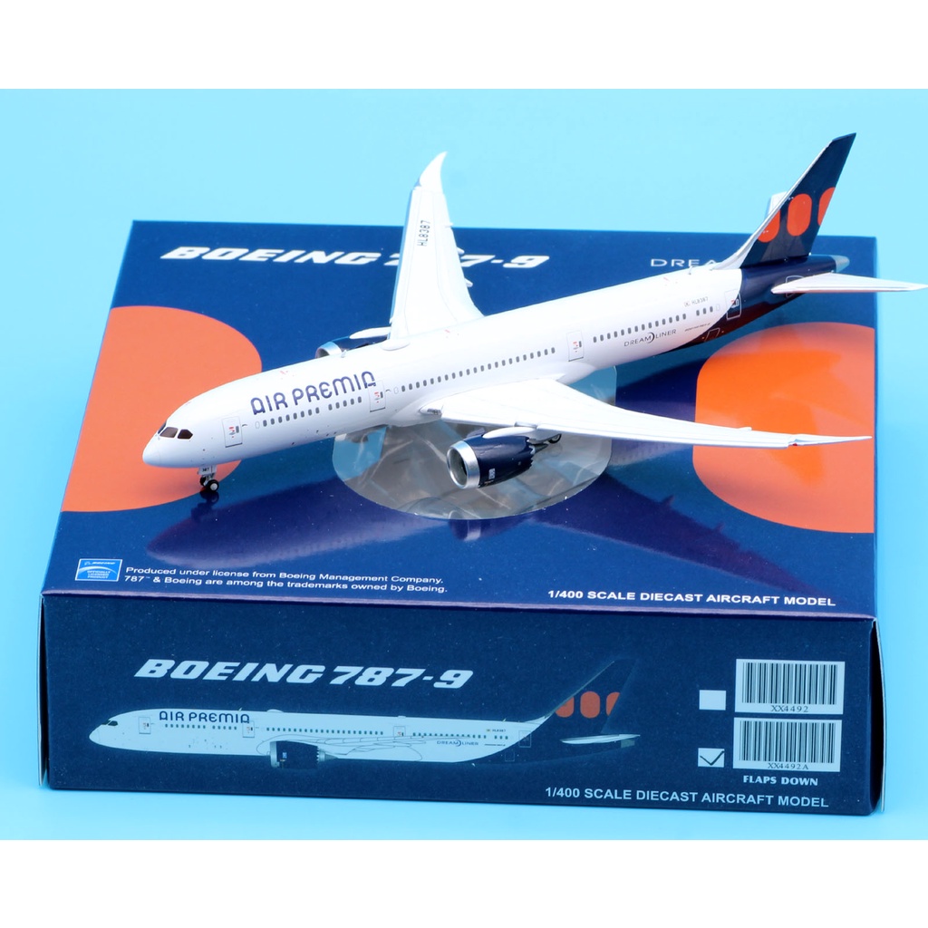 XX4492A เครื่องบินสะสมโลหะผสม JC Wings 1:400 Air Premia "Dreamliner" Boeing B787-9 Diecast Aircraft 