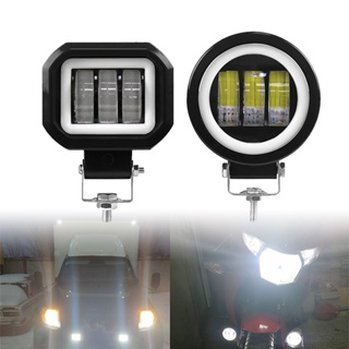 1PC/2PCS 3Inch LED Work Lights Waterproof 20W 12V Round Square Angel Eyes Driving Pods Offroad Car Boat LED Bar Light AT