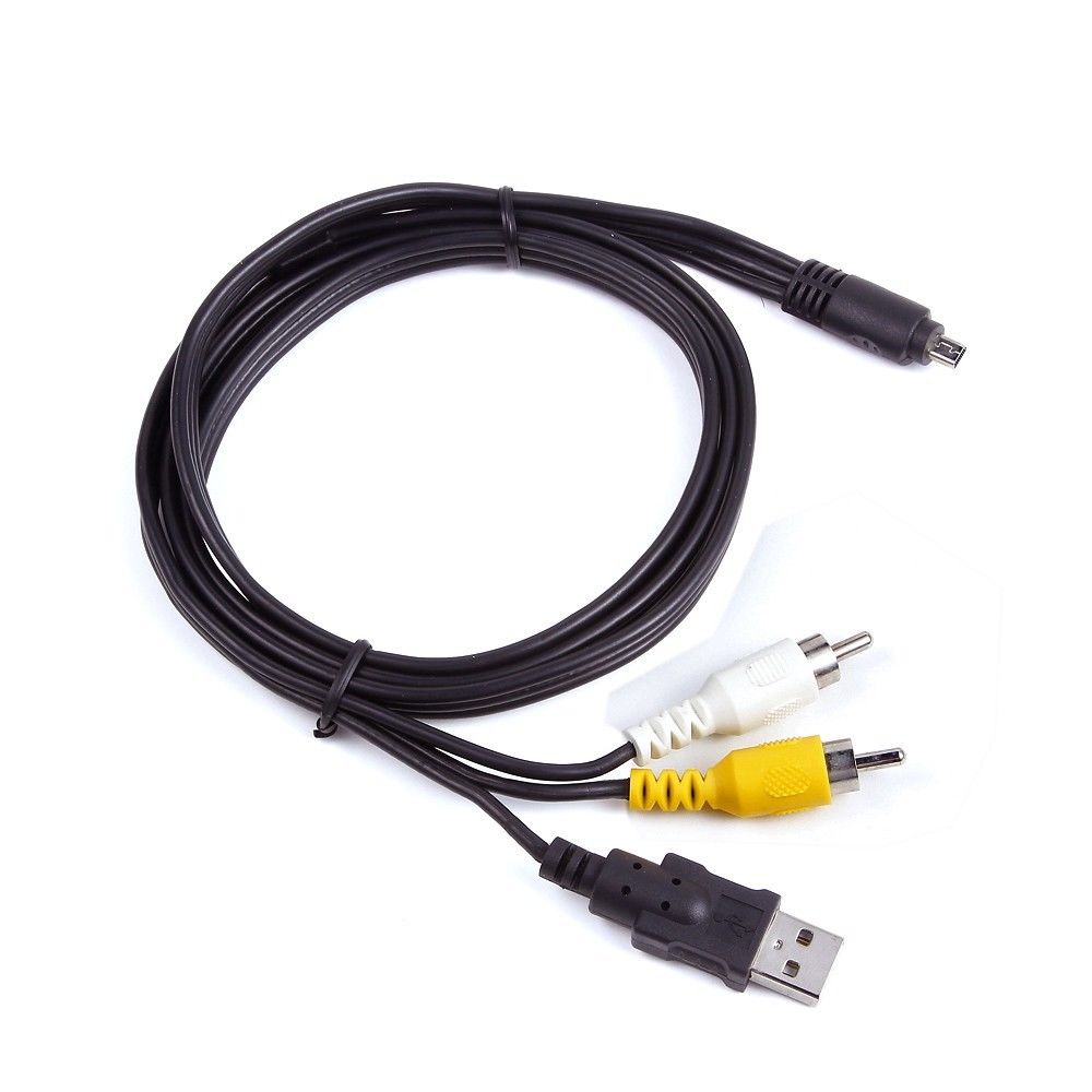 3in1 USB Charger +Data +A/V สายทีวีสําหรับ Sony Cybershot DSC-W810 DSC-W830 กล ้ อง