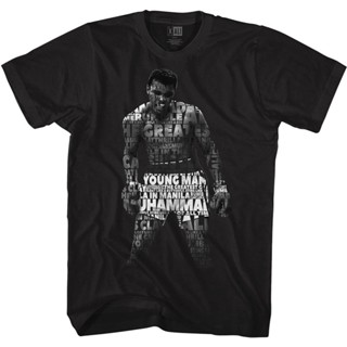 T-shirt  เสื้อยืด ลาย Muhammad Ali Quote Me สีดํา สําหรับผู้ใหญ่S-5XL