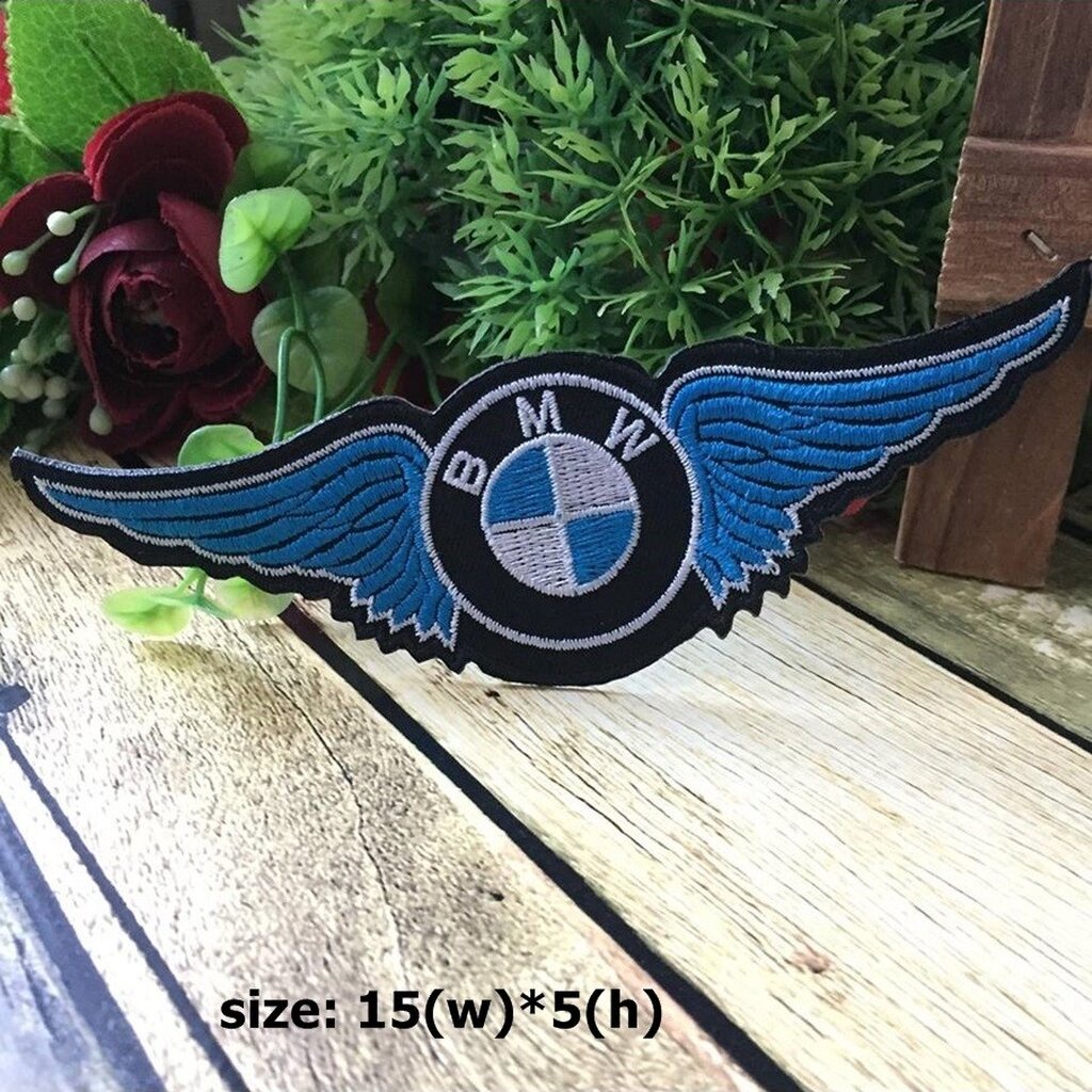 BMW บีเอ็ม ตัวรีดติดเสื้อ อาร์มรีด อาร์มปัก ตกแต่งเสื้อผ้า หมวก กระเป๋า แจ๊คเก็ตยีนส์ Racing Embroidered Iron on Patch 3