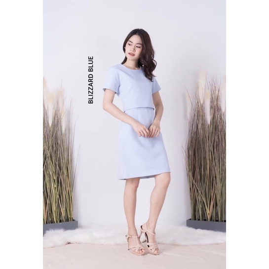 Miss Crop top - Blizzard Blue (Miss office)