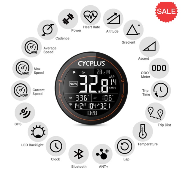 CYCPLUS M2 Gps conteremet พร้อมการเชื่อมต่อ bluetooth 4.0 ANT+
