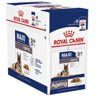 Royal Canin Maxi Ageing 8+ Gravy Pouch อาหารสุนัข พันธุ์ใหญ่ 140g x10 ซอง อาหารเปียก สุนัขสูงวัย