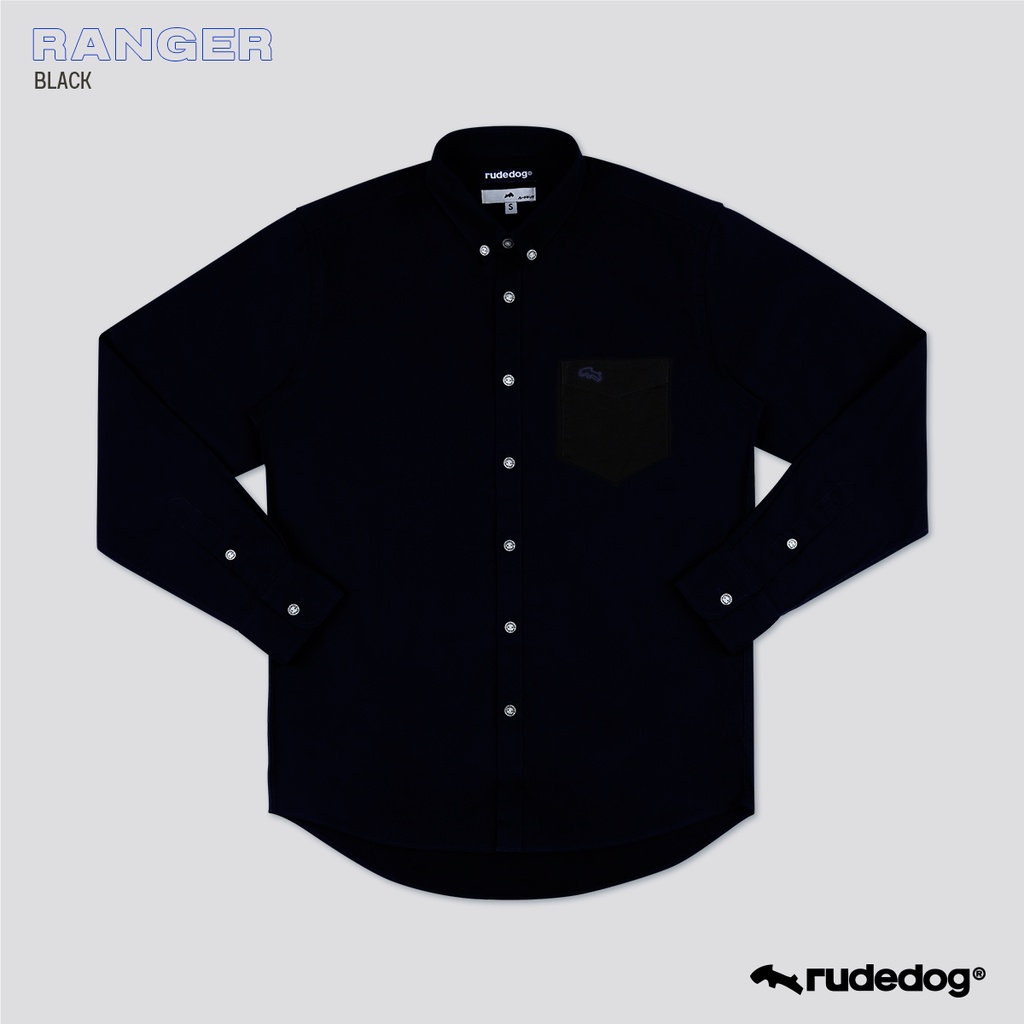 Rudedog เสื้อเชิ้ตแบบมีกระเป๋า สีดำ รุ่น Ranger