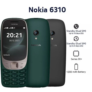 NOKIA 6310 4G สองซิม  ฟีเจอร์โฟน 100% รับประกัน 1 ปี เหมาะสำหรับผู้สูงอายุและเด็ก โทรศัพท์ปุ่มกด ภาษาไทย