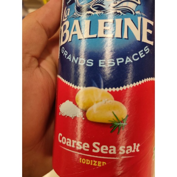Coarse Sea Salt Iodized LA BALEINE 500g Shopee Thailand