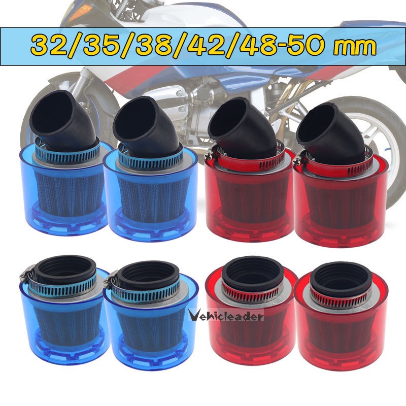 อุปกรณ์กรองอากาศ 32 35 38 42 48-50 มม. สําหรับรถจักรยานยนต์วิบาก ATV 50cc-250cc 2 ชิ้น