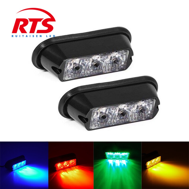ไฟแฟลชเตือนฉุกเฉิน LED 3 ดวง 12V 24V กันน้ํา คุณภาพสูง สีแดง สีฟ้า สีขาว สีเหลืองอําพัน สําหรับรถยนต์ รถบรรทุก