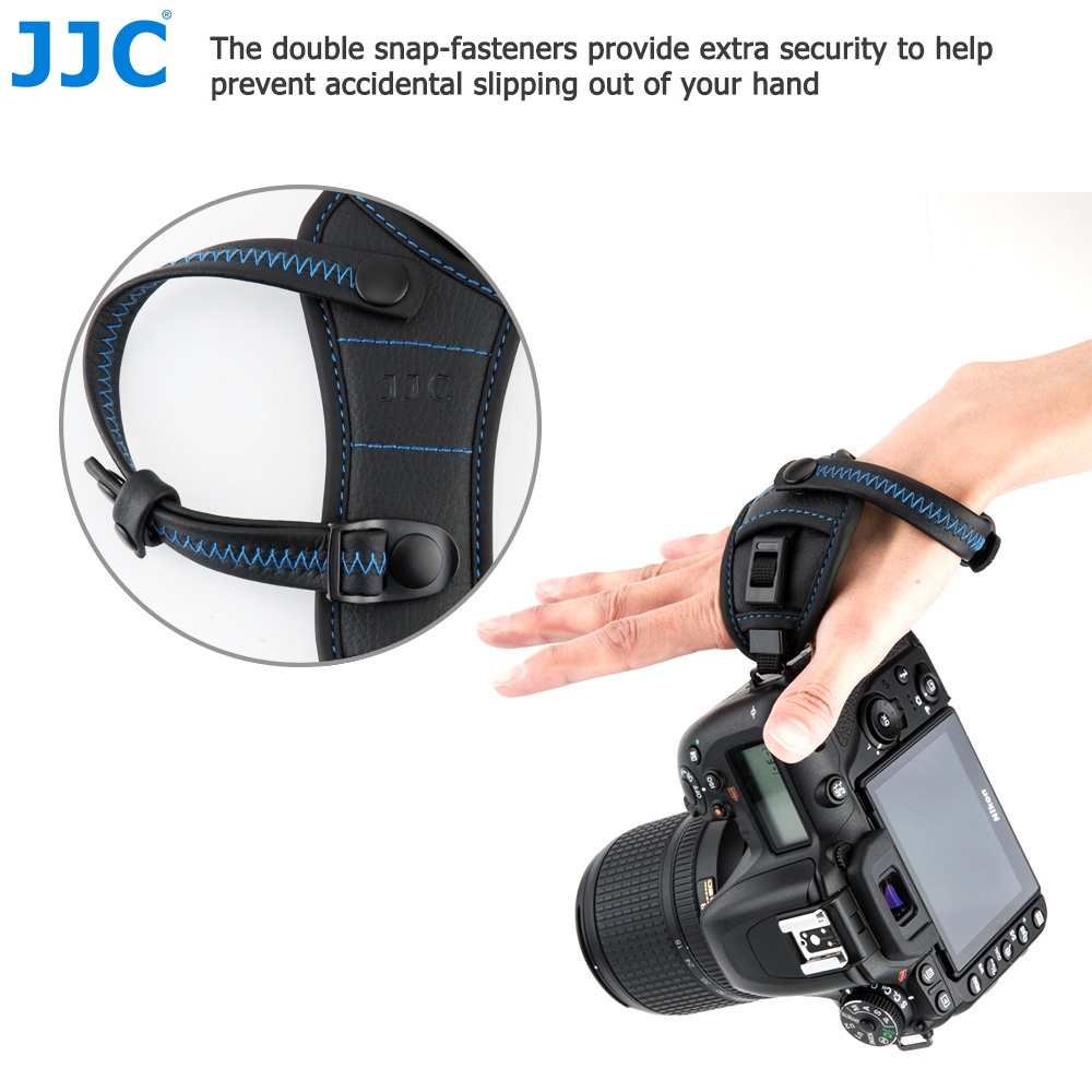 JJC HS-PRO1M สายคล้องข้อมือทั่วไป สําหรับกล้อง DSLR ARCA SWISS ปลดเร็ว พร้อมซ็อกเก็ต 1/4 นิ้ว -20 สําหรับกล้องมิเรอร์เลส Canon Nikon Sony Panasonic Olympus และกล้อง DSLR อื่นๆ
