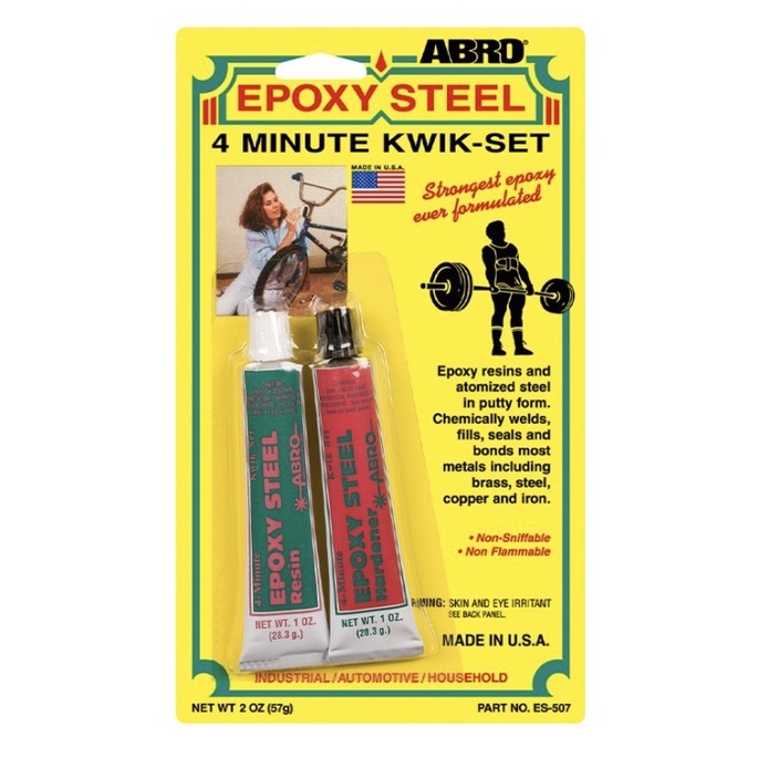 ABRO EPOXY STEEL 4 MINUTE KWIK-SET (ES-507)-