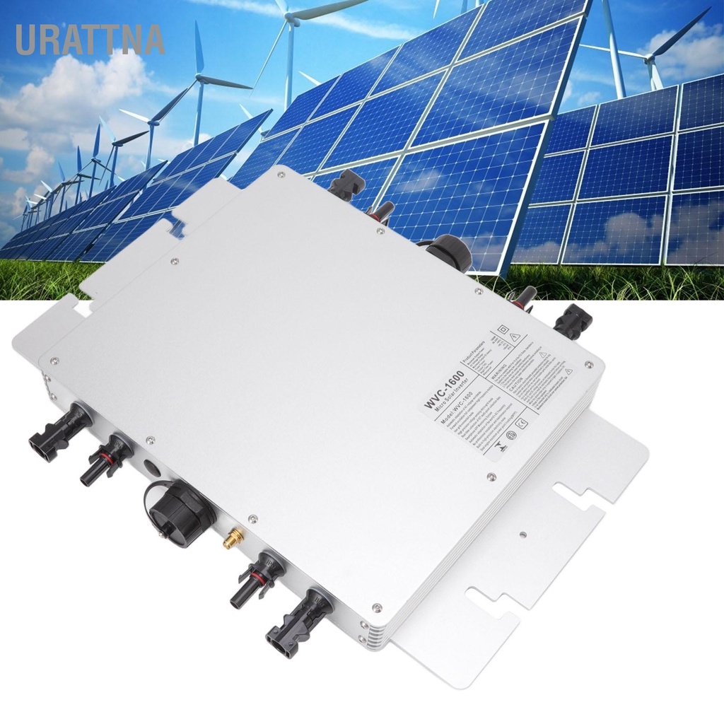 URATTNA 1600W Solar Grid Tie Micro Inverter 120V 230V IP65 Waterproof Aluminum Alloy for Outdoor Roo